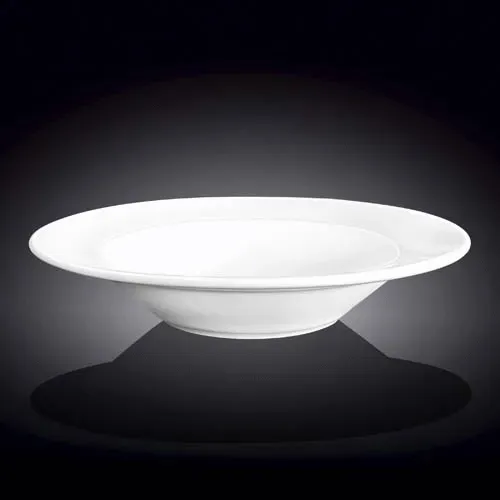 Wilmax WL-991255/A 11-Inch Stella Pro Round White Porcelain Deep Plate, 18/CS