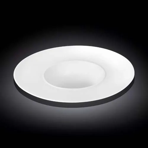 Wilmax WL-991271/A 11-Inch Round White Porcelain Deep Plate, 18/CS
