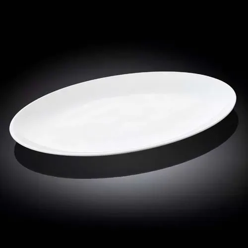 Wilmax WL-992023/A 14-Inch Olivia Oval White Porcelain Platter, 18/CS