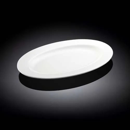 Wilmax WL-992024/A 10-Inch Stella Pro Oval White Porcelain Platter, 24/CS