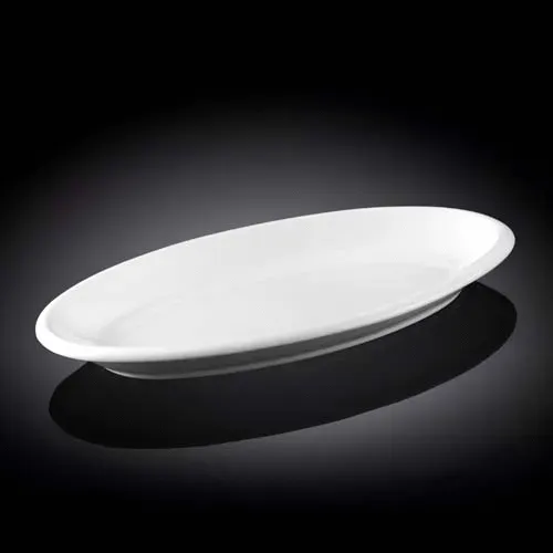 Wilmax WL-992128/A 12-Inch Oval White Porcelain Platter, 18/CS