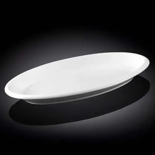 Wilmax WL-992129/A 14.5-Inch Oval White Porcelain Platter, 12/CS