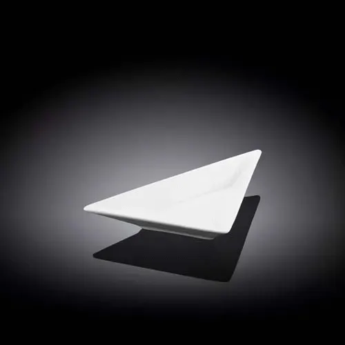 Wilmax WL-992406/A 7.5-Inch Triangular White Porcelain Dish, 48/CS