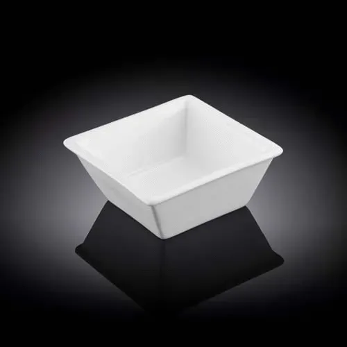 Wilmax WL-992546/A 3x3x1.25-Inch White Porcelain Square Dish, 72/CS