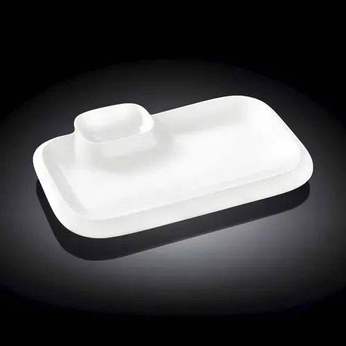 Wilmax WL-992574/A 10x6-Inch Teona White Porcelain Platter, 36/CS