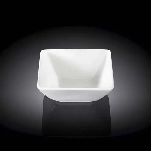 Wilmax WL-992611/A 4.75x4.5x2.5-Inch Square White Porcelain Dish, 72/CS