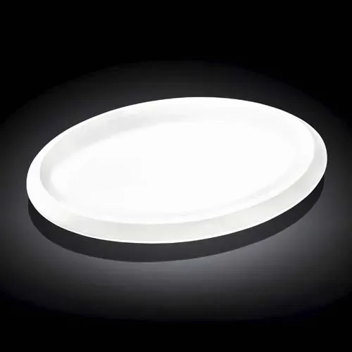 Wilmax WL-992641/A 14-Inch Teona Oval White Porcelain Platter, 18/CS