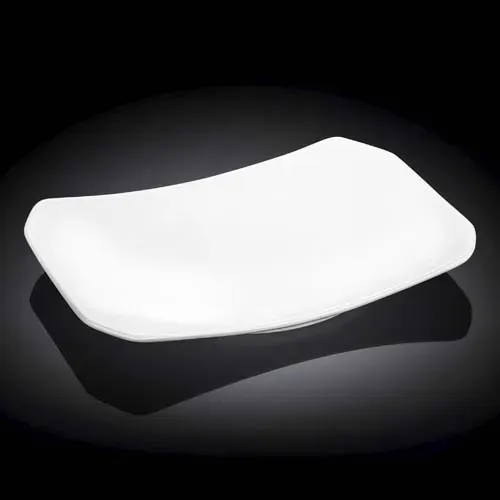 Wilmax WL-992651/A 8x5.5-Inch White Porcelain Rectangular Dish, 36/CS