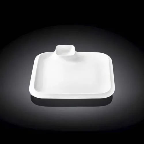 Wilmax WL-992654/A 10x10-Inch Teona White Porcelain Square Platter, 24/CS