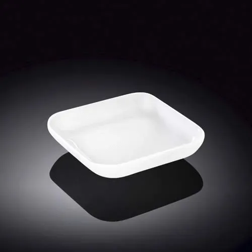 Wilmax WL-992675/A 2.75x2.75-Inch White Porcelain Square Dish, 288/CS