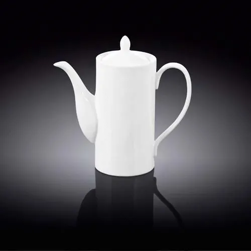 Wilmax WL-994008/A 22 Oz White Porcelain Coffee Pot, 24/CS