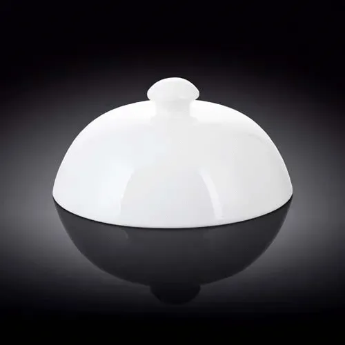 Wilmax WL-996008/A 7-Inch White Porcelain Lid for Main Course, 24/CS