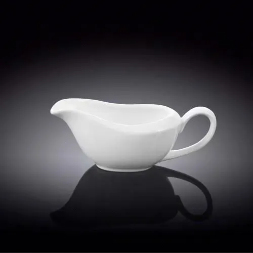 Wilmax WL-996014/A 3 Oz White Porcelain Sauce Boat, 96/CS