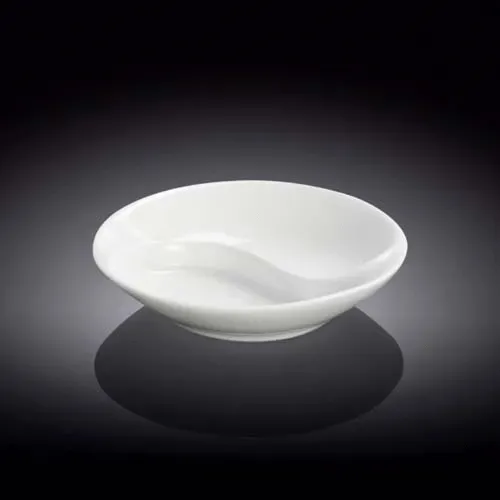 Wilmax WL-996049/A 3.5 Oz White Porcelain Devided Soy Dish, 144/CS