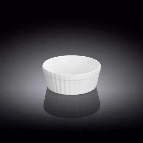 Wilmax WL-996054/A 3.5-Inch White Porcelain Snack/Dessert Dish, 144/CS