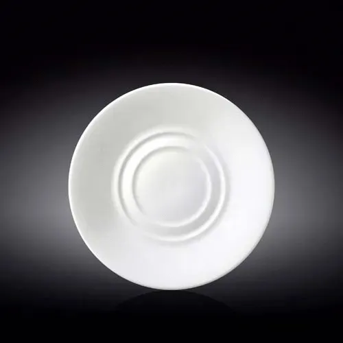 Wilmax WL-996100/A 6-Inch White Porcelain Multi-Use Saucer, 96/CS