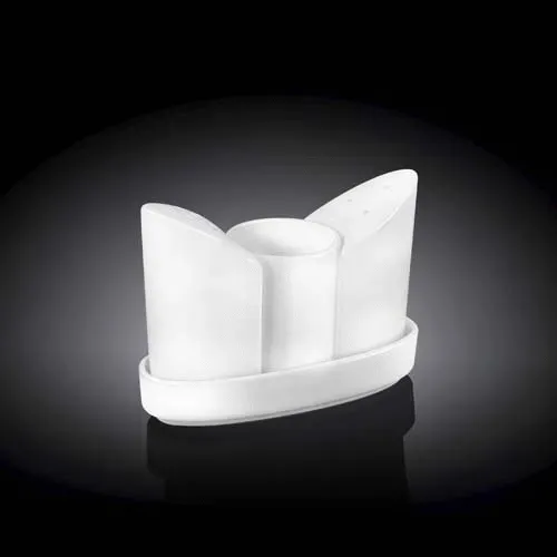 Wilmax WL-996117/SP White Porcelain Salt&Pepper Set, 36/CS