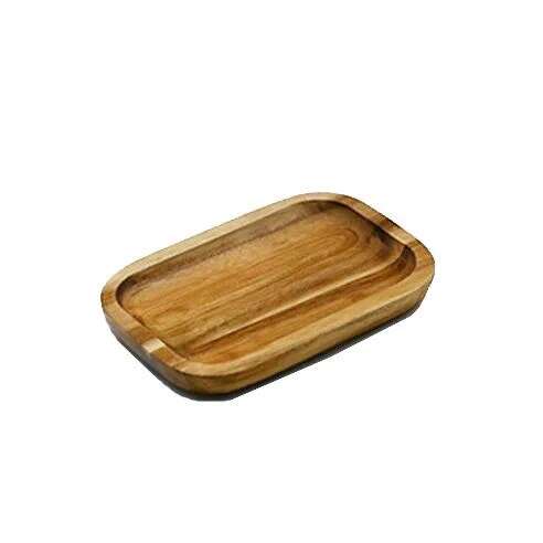 Wilmax ZG-660206, 6x4-Inch Acacia Wood Rectangle Stackable Tray, 36/CS