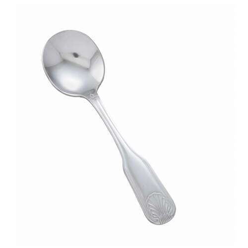 - 0006-04, Toulouse Extra Heavyweight Bouillon Spoon, 18/0 Stainless Steel, Mirror Finish, 12/Pack