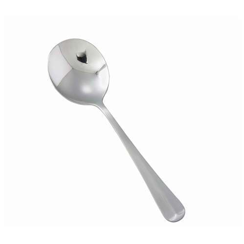 - 0015-04, Lafayette Heavyweight Bouillon Spoon, 18/0 Stainless Steel, Satin Finish, 12/Pack