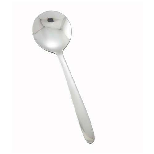 - 0019-04, Flute Heavyweight Bouillon Spoon, 18/0 Stainless Steel, Mirror Finish, 12/Pack