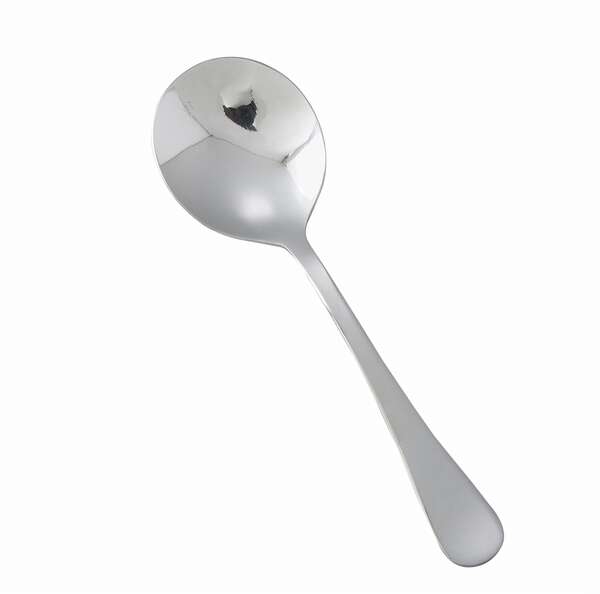 - 0082-04, Windsor Medium Weight Bouillon Spoon, 18/0 Stainless Steel, Vibro Finish, Clear View 24/Pack