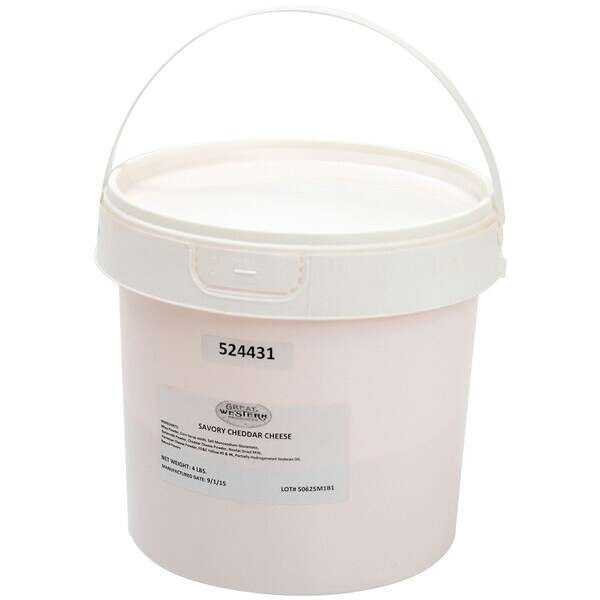 Winco 40023, 4 lb. Bucket Benchmark USA Cheddar Cheese Mix