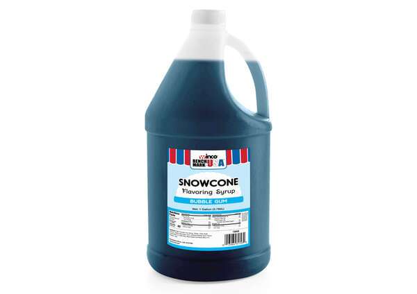 Winco 72008, Benchmark Snow Cone Syrup - Bubblegum - 1 Gal.