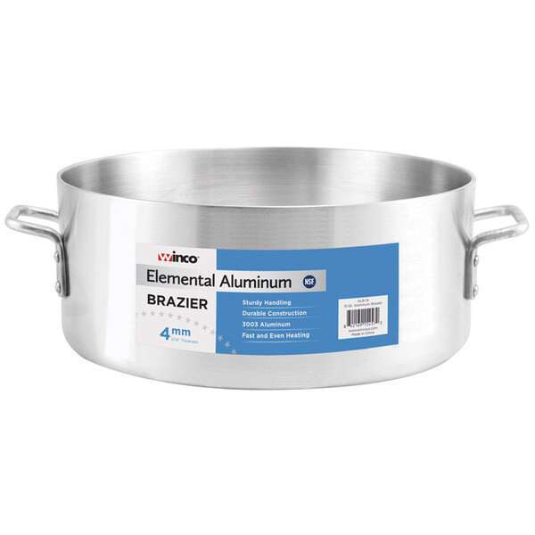 - ALB-28, 28-Quart Elemental Aluminum Brazier Pan, NSF