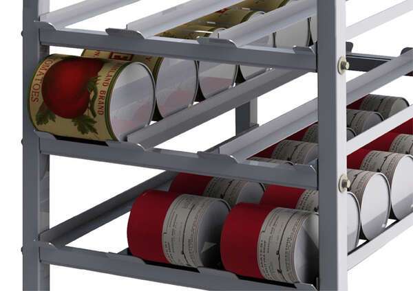 Winco ALCR-3M, 3-Tier Mobile Undercounter Can Storage Rack, NSF