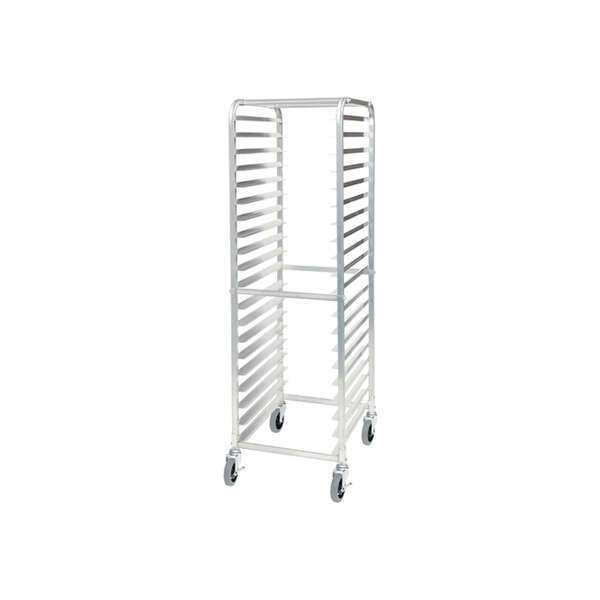 Winco ALRK-20R, 20-Tier Aluminum Economy Sheet Pan Rack with Brakes and 3-Inch Spacing, NSF