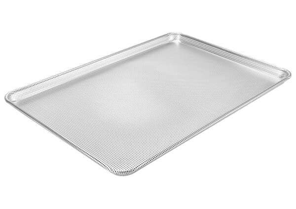 - ALXN-1318P, 13x18-Inch Half-Size Closed Bead 16-Gauge Aluminum Perforated Sheet Pan, NSF