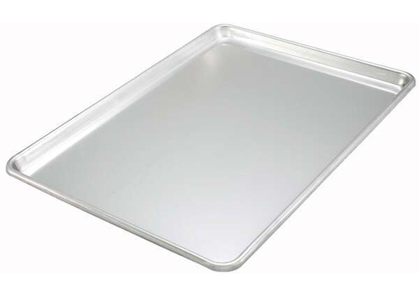 - ALXP-1204, 9.5x13-Inch Quarter-Size Open-Bead 16-Gauge Aluminum Sheet Pan, NSF