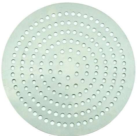 Winco APZP-8SP, 8-Inch, 114 Holes, Aluminum Super-Perforated Pizza Disk