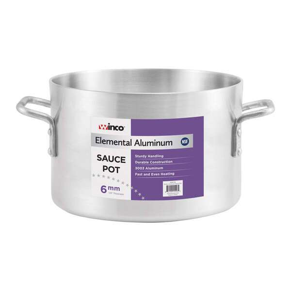 - ASHP-26, 26-Quart Elemental Aluminum Sauce Pot, 6 mm Thickness, NSF