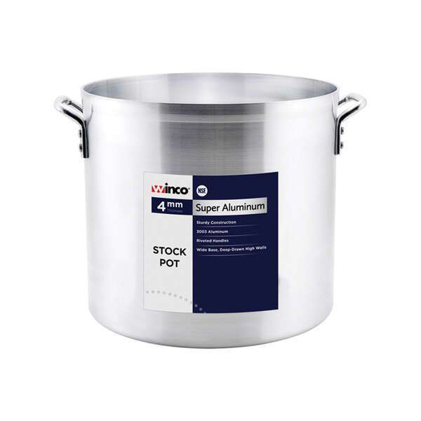 - AXS-8, 8.5-Quart 10x6.5-Inch Aluminum Stock Pot with 4 mm, 3/16" Thick Bottom, NSF