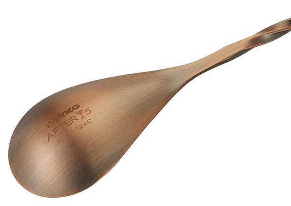 BABS-12AC, 12-Inch 18/8 Stainless Steel Bar Spoon, Antique Copper Finish