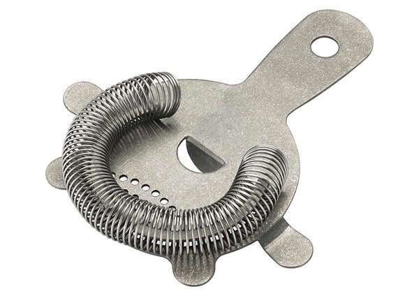 BABS-6CS, 5.75-Inch 4-Prong 18/8 Stainless Steel Hawthorne Strainer, Crafted Steel Finish