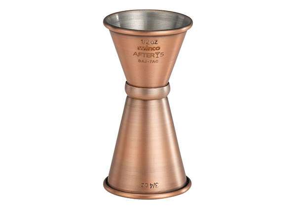 - BAJ-7AC, 0.5x0.75-Ounce Stainless Steel Jigger, Antique Copper Finish