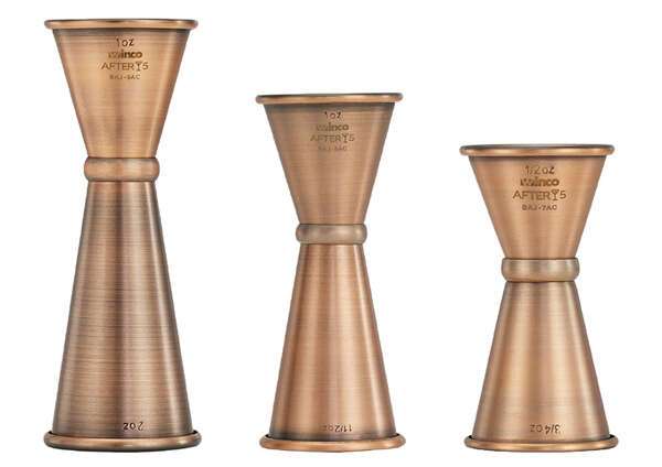 BAJ-8AC, 1x1.5-Ounce Stainless Steel Jigger, Antique Copper Finish