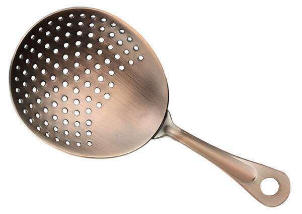 - BAJS-6AC, 6.38-inch 18/8 Stainless Steel Julep Strainer, Antique Copper Finish