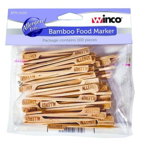 - BFM-A100, Bamboo food marker, 100-Piece Pack