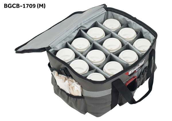 BGCB-1709 WinGo Premium Insulated Catering/Delivery Bag w/Beverage Divider, Medium
