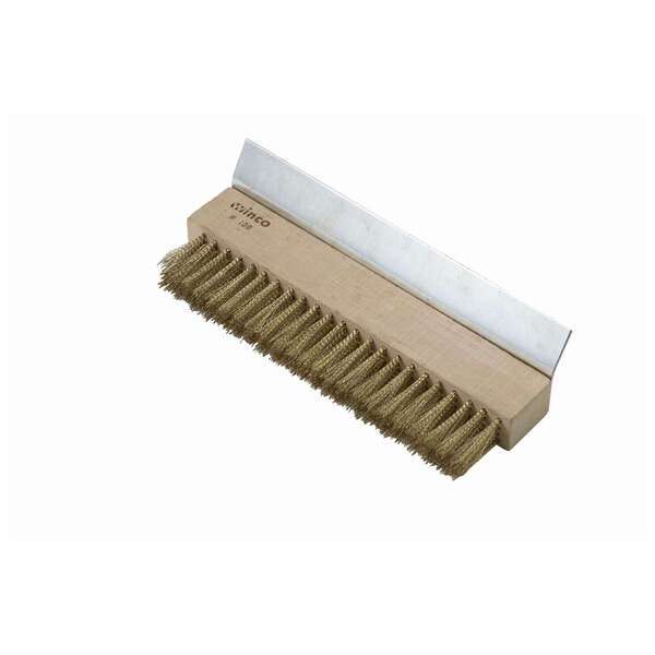 - BR-10 10.25-Inch Pizza Oven Brush Head, Brass Bristles with Scraper, EA