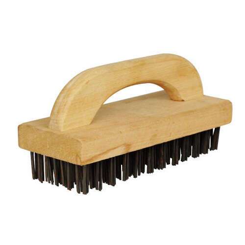 - BR-9, 9.25x3.75x1-Inch Butcher Block Brush with Steel Bristles, EA
