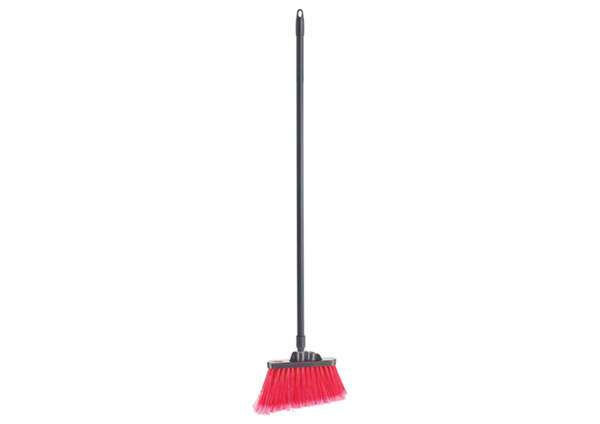 Winco BRAF-9R-H, 48-inch Fiberglass Handle Medium-Duty Angled Broom, Flagged