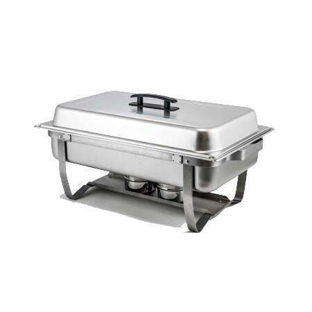 - C-4080, 8-Quart Full-Size Folding Stand Chafer with Dome Cover, Stainless Steel