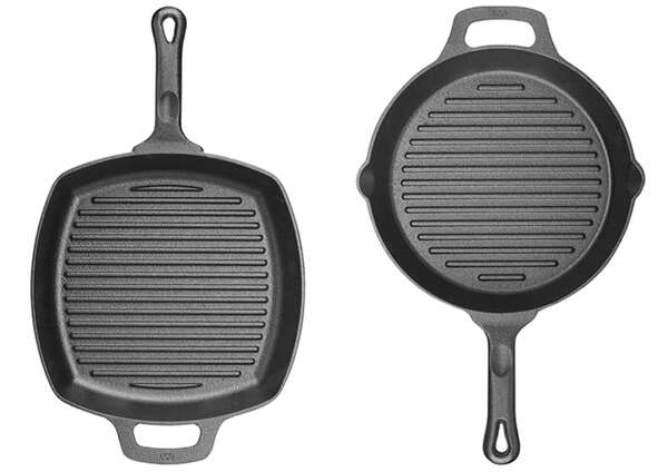 CAGP-10R, 10.25-Inch FireIron Cast Iron Round Grill Pan, EA