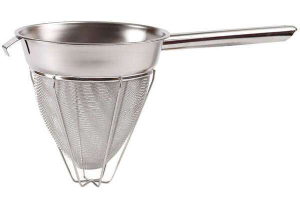 - CCB-10R, 10-Inch Stainless Steel Bouillon Strainer, Extra Fine Mesh, Reinforced