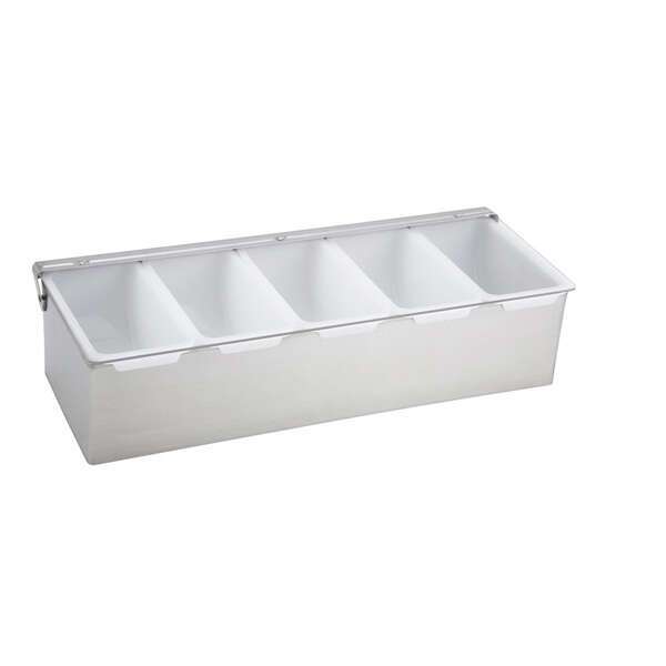 - CDP-5, 5-Compartment Condiment Caddy, Stainless Steel